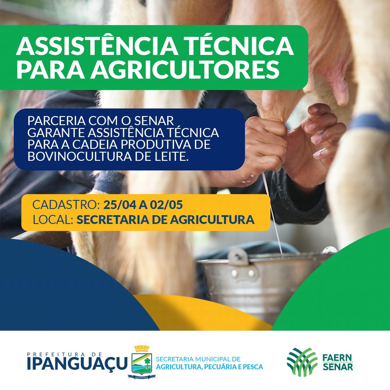 Prefeitura de Ipanguaçu e SENAR vai oferecer assistência técnica aos agricultores