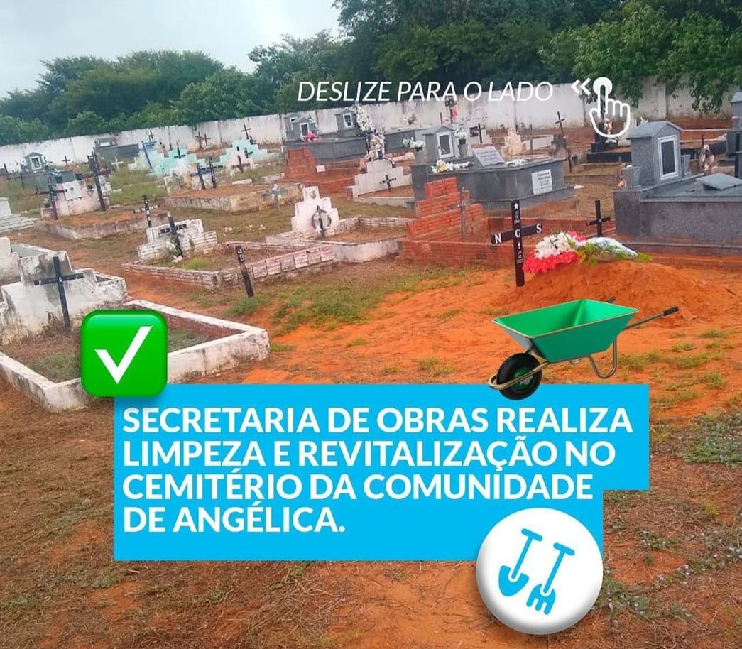 Prefeitura executa serviços de limpeza e revitalização do cemitério de Angélica