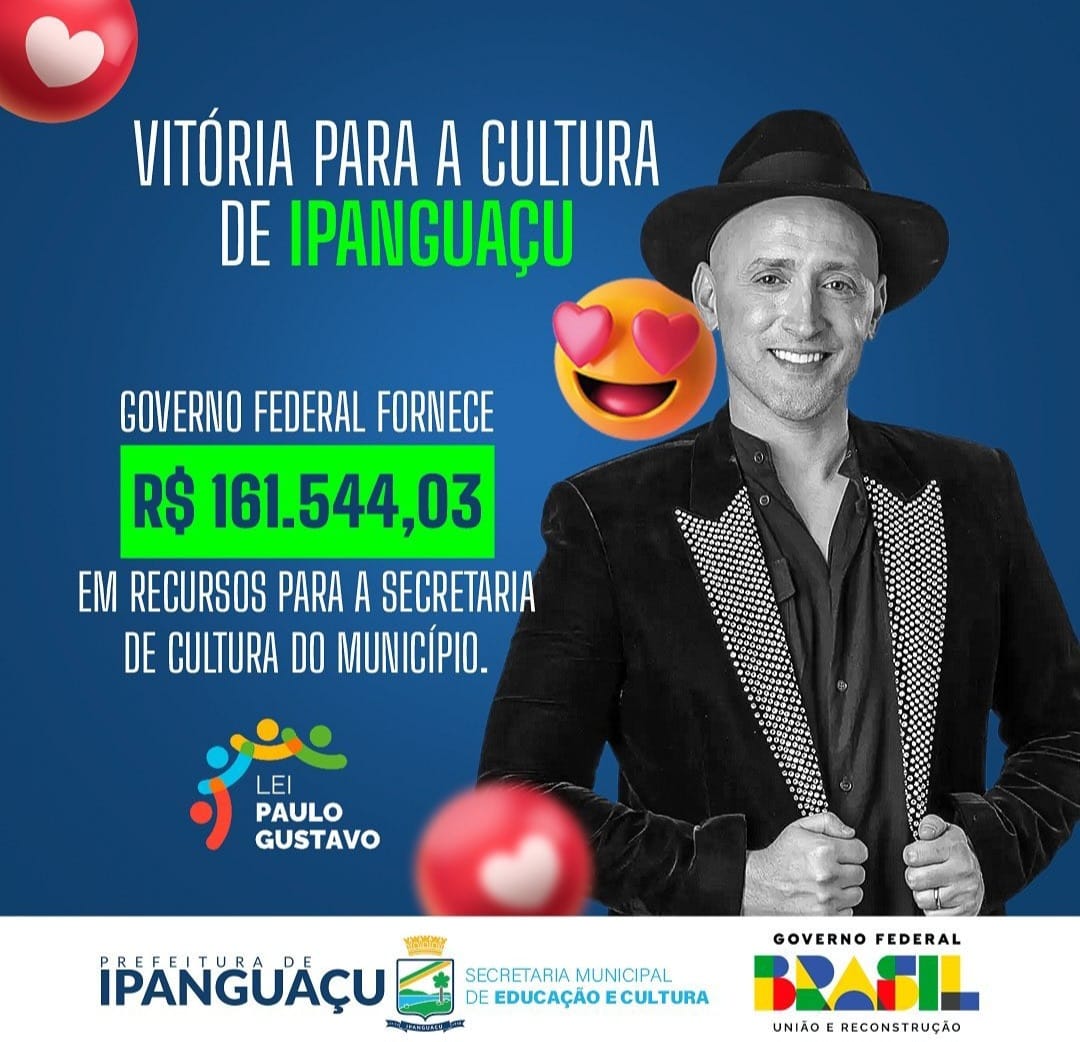Ipanguaçu tem plano de ação aprovado pela Lei Paulo Gustavo