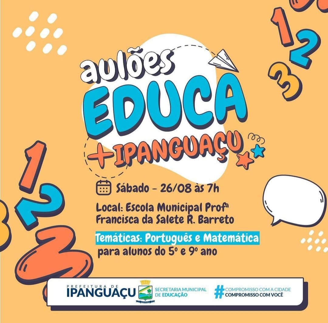 Educa + Ipanguaçu: Aulões vai preparar estudantes da cidade para avaliação nacional