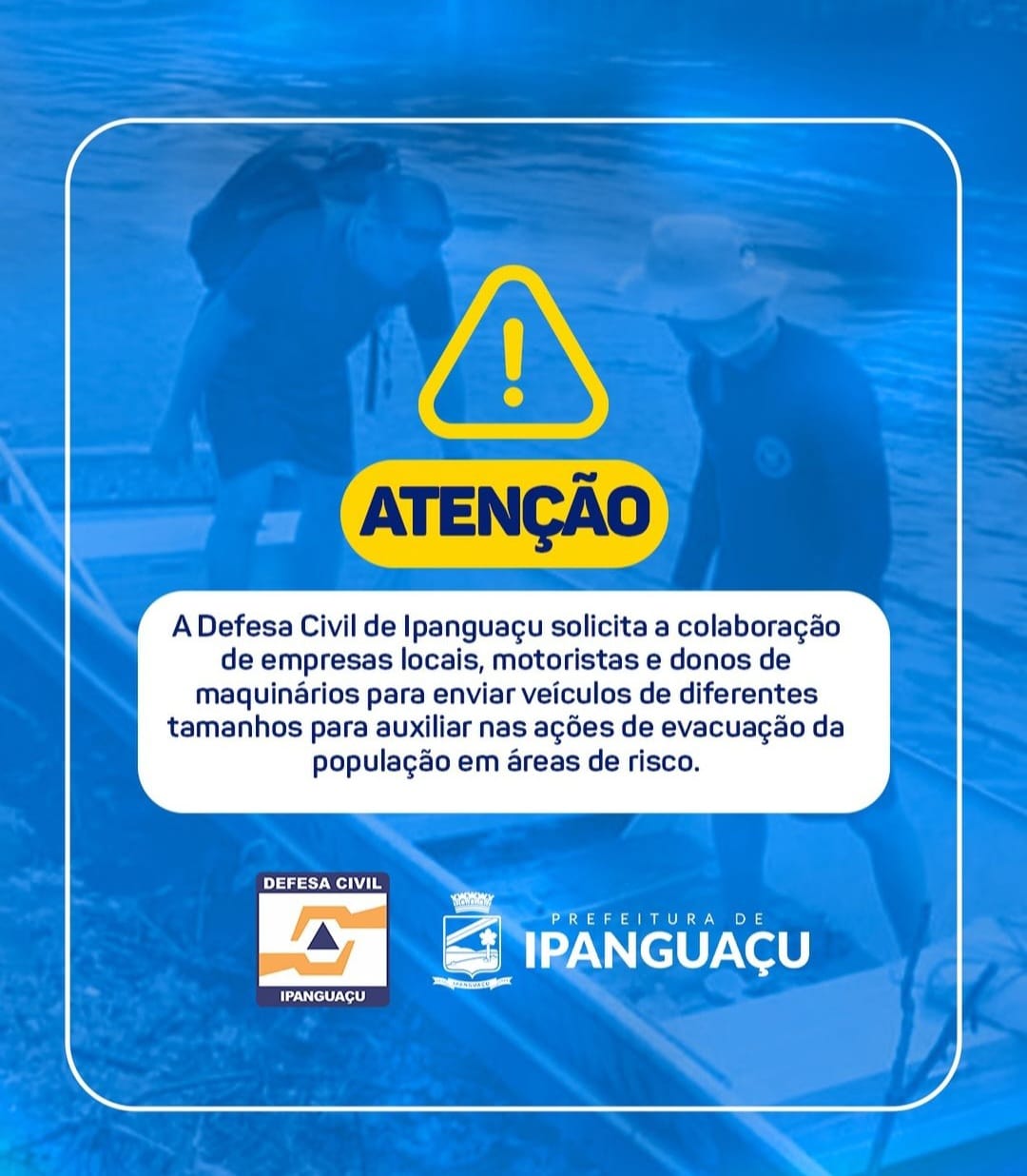 Prefeitura de Ipanguaçu solicita apoio logístico de empresas e donos de maquinários para operações de transporte