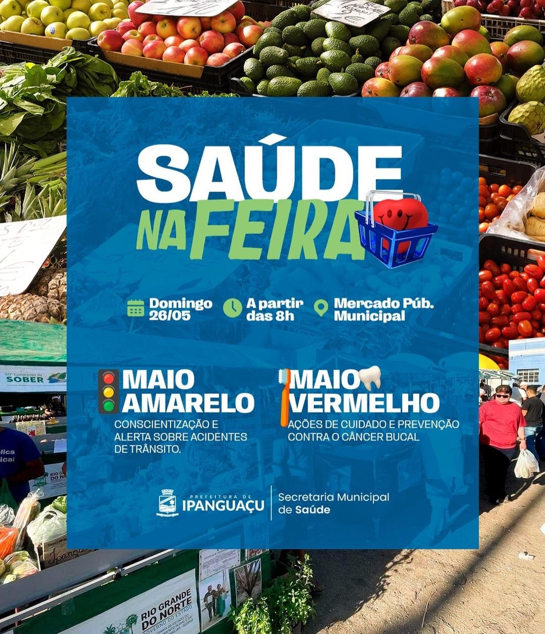 Projeto Saúde Na Feira acontece neste domingo no mercado público de Ipanguaçu